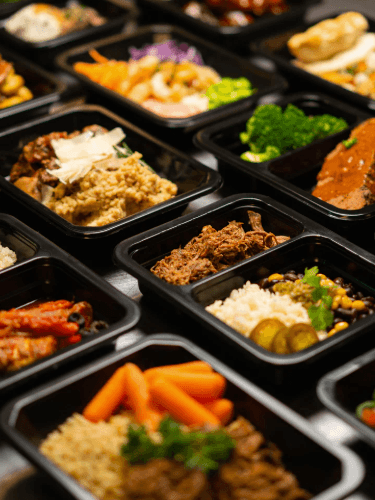 Prepared meal available for ordering at Campus Cafeteria